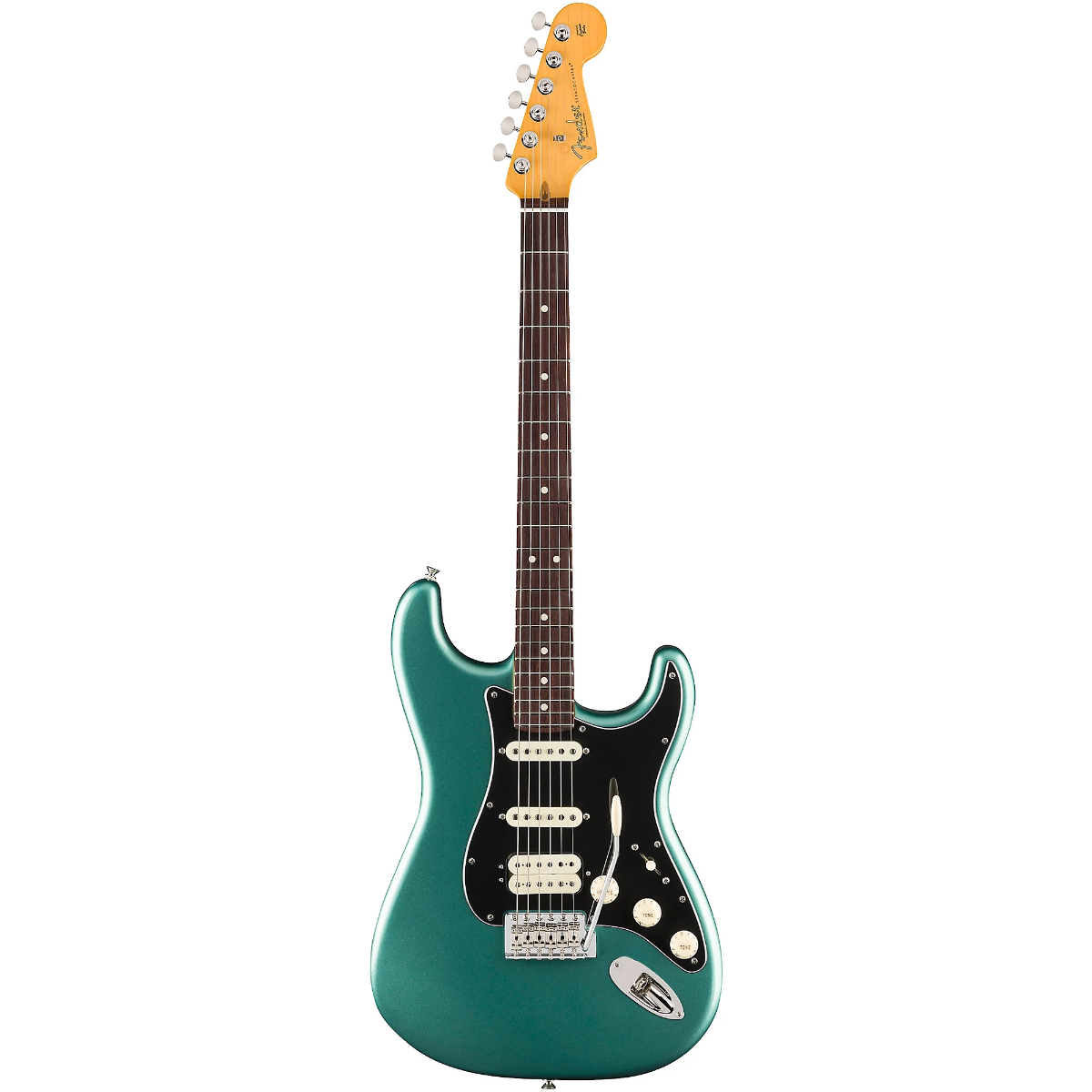 Fender American Professional Classic Stratocaster HSS Electric Guitar, Rosewood Fingerboard in Faded Sherwood Green Metallic