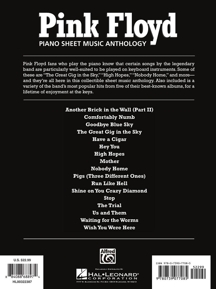 Pink Floyd Piano Sheet Music Anthology PVG
