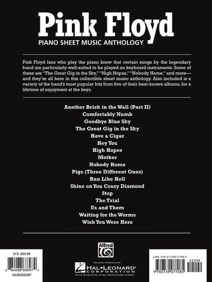 Pink Floyd Piano Sheet Music Anthology PVG