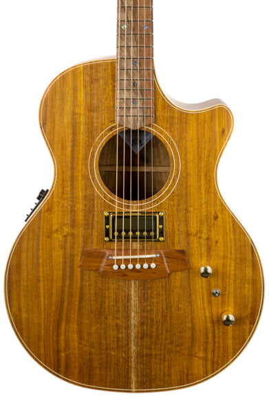 Cole Clark AN2EC-BLBL-AE-HUM Humbucker Acoustic Electric Guitar in Natural Satin