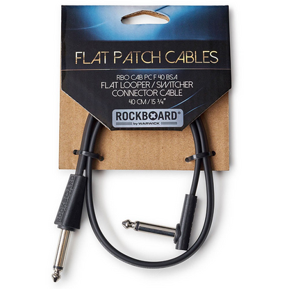 Warwick RockBoard 40cm Standard Flat Patch Looper Switcher Connector Cable in Black