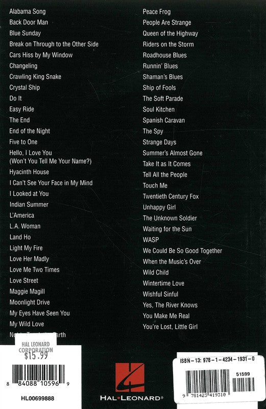 The Doors Guitar Chord Songbook