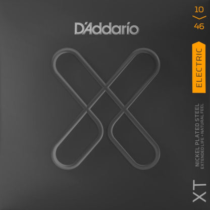 D'Addario XTE1046 XT Nickel Plated Steel Electric Guitar Strings Regular Light 10-46  Gauge