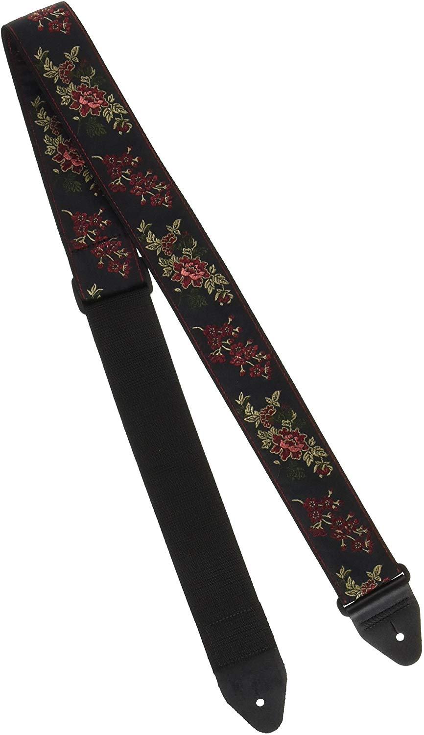 Ernie Ball Classic Jacquard Guitar Or Bass Strap in Red Rose