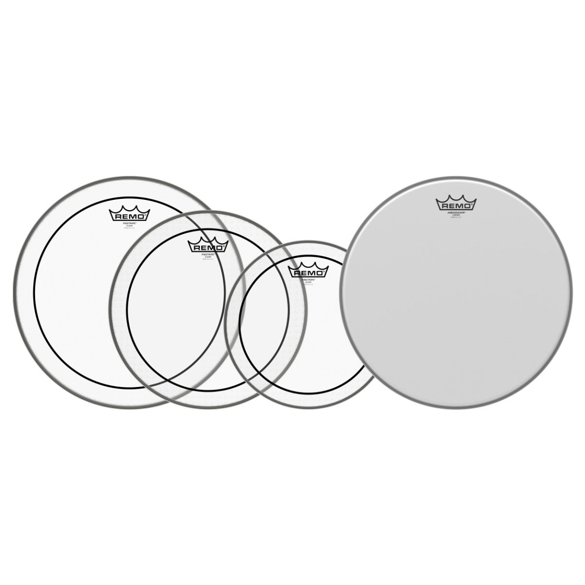 Remo Pinstripe Clear Fusion Pack & Ambassador Head