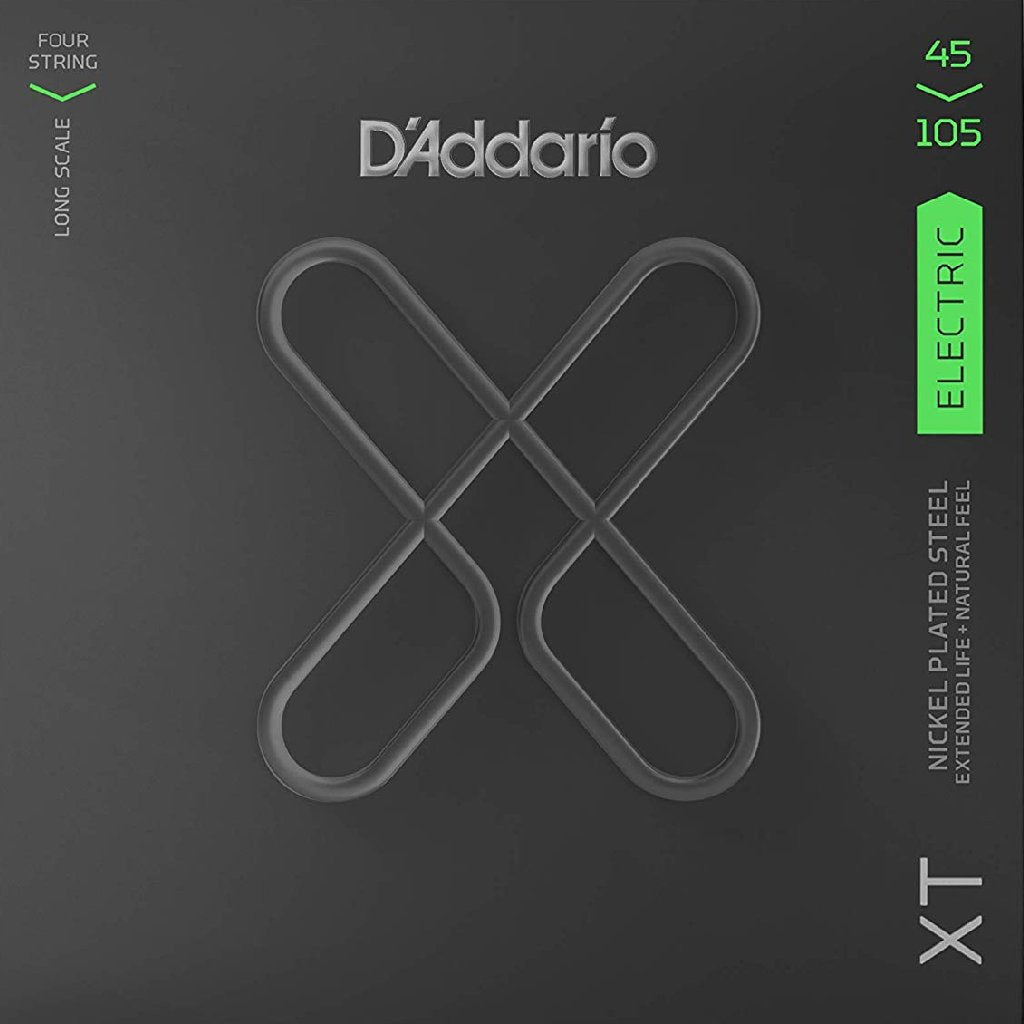 D'Addario Regular Light Top Medium Bottom Long Scale Coated Bass Strings 45-105 Gauge