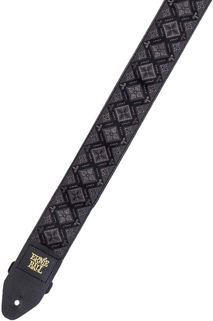 Ernie Ball Jacquard Guitar Strap Or Bass Strap in Regal Black