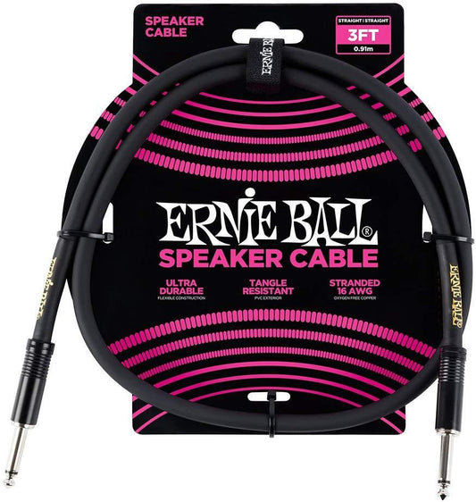 Ernie Ball Straight to Straight Speaker Cable 3 ft