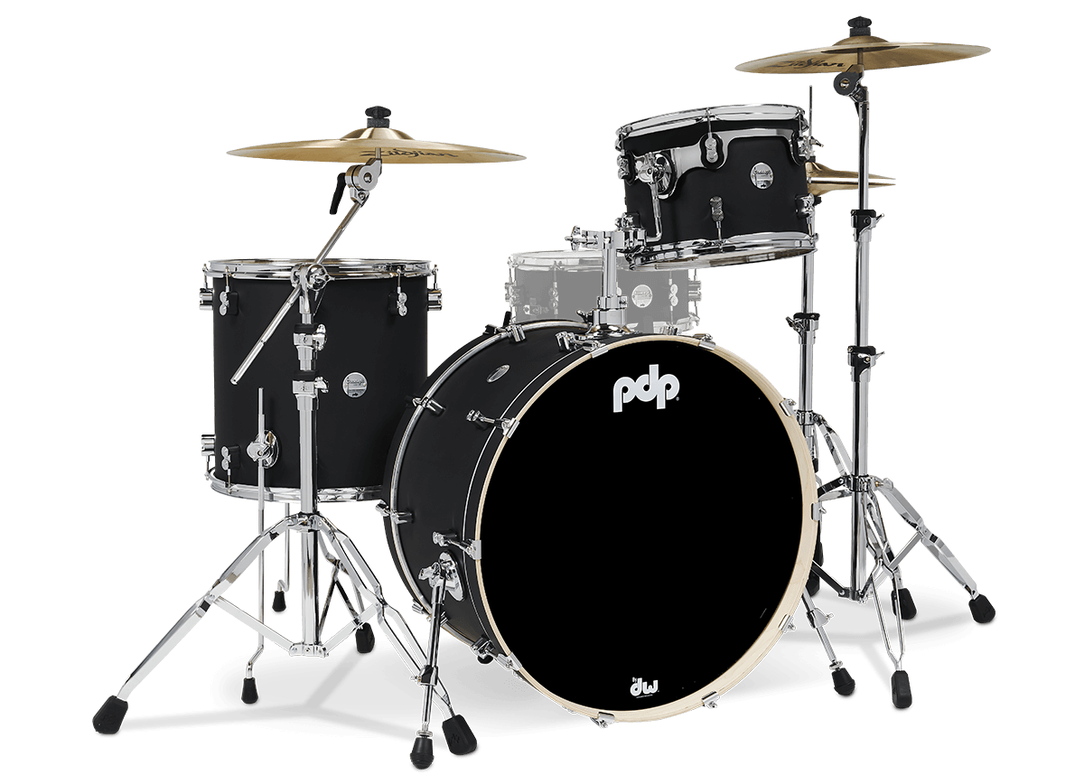 PDP Concept Maple Rock Kit 3 Piece Shell Pack in Satin Black