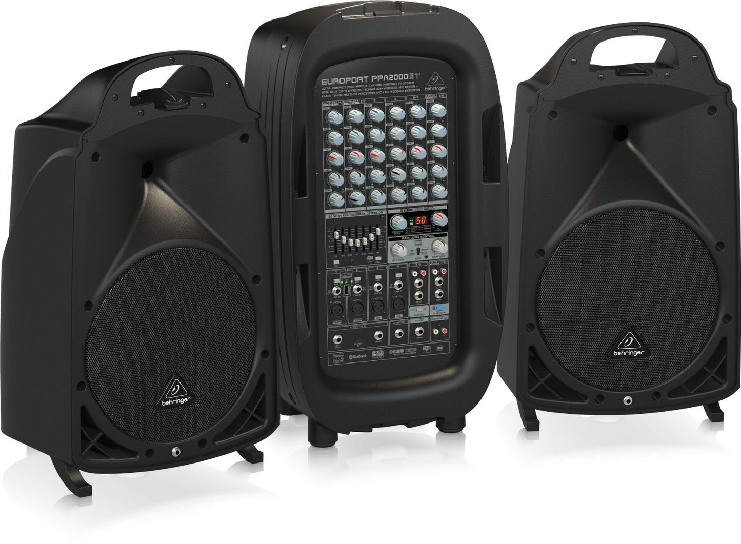 Behringer Europort PPA2000BT Ultra Compact 2000W 8 Channel Portable PA System