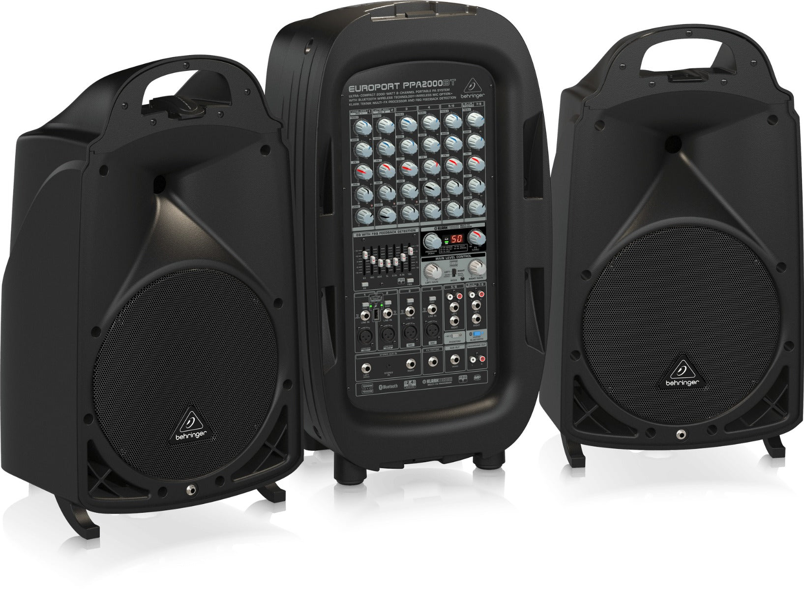 Behringer Europort PPA2000BT Ultra Compact 2000W 8 Channel Portable PA System