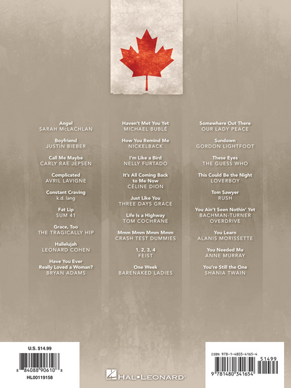 Canadian Rock & Pop Hits 27 Songs Featuring Canada's Top Artists PVG