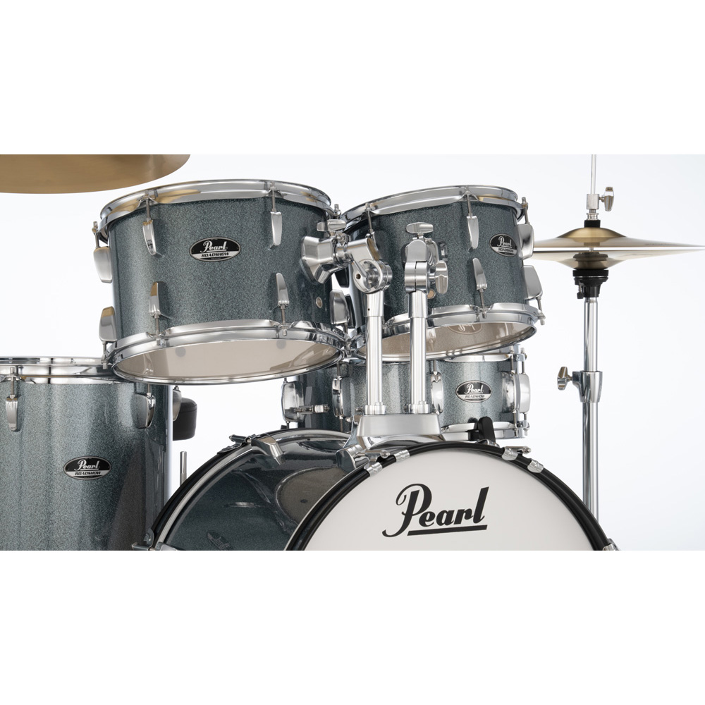 Pearl Roadshow-Plus 5-Piece Drum Kit with Cymbal Pack in Aqua Blue Glitter