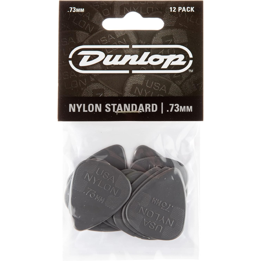 JIm Dunlop Nylon Standard Guitar Picks .73mm 12 Pack in Grey