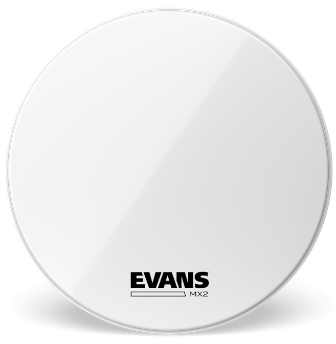 Evans MX2 White Marching 28" Bass Drum Head