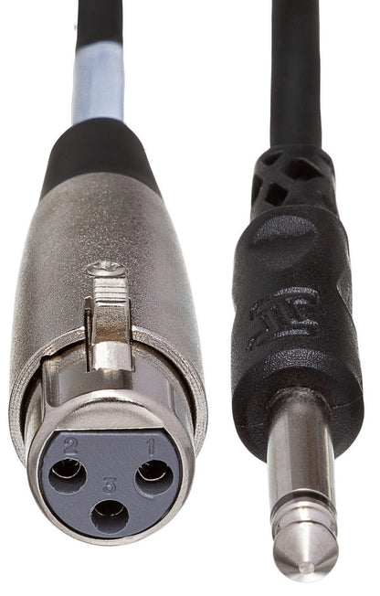 HOSA PXF102 Unbalanced Interconnect Cable XLR3F to 1/4" TS 2Ft