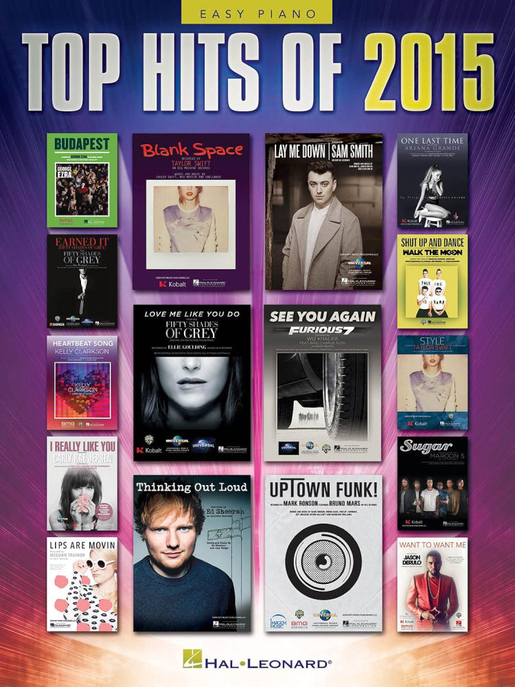 Top Hits of 2015 Easy Piano