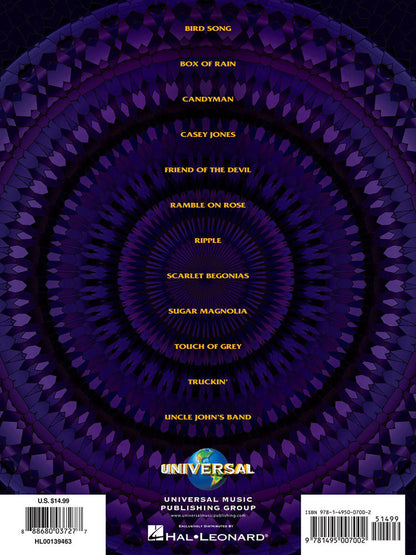 Grateful Dead For Easy Piano