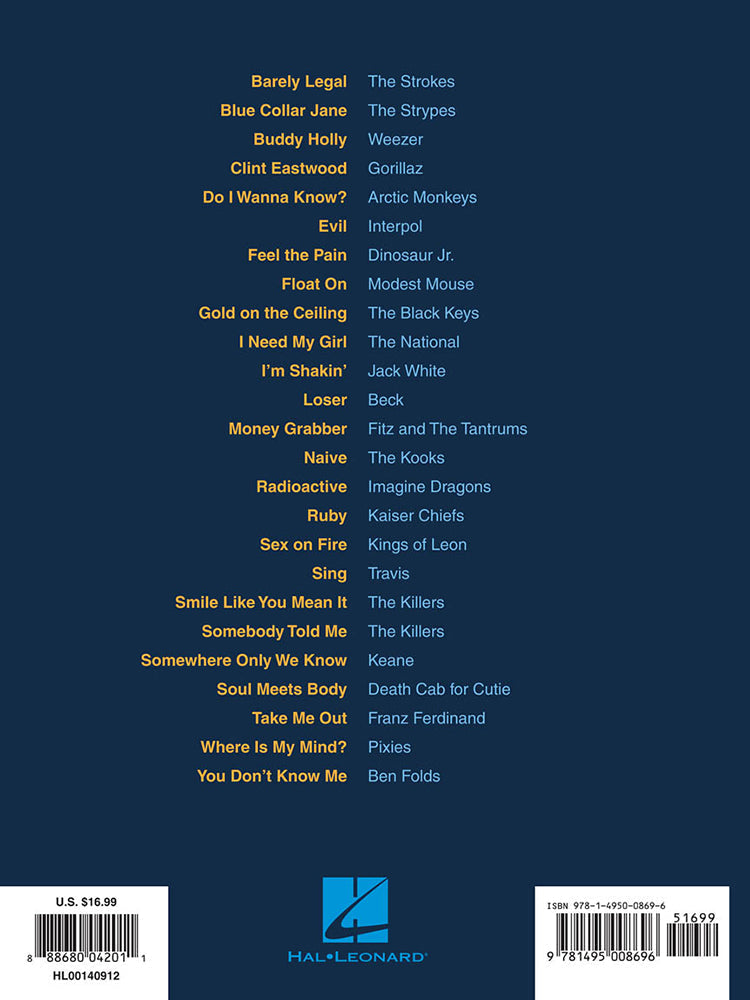 Indie Rock Sheet Music Collection PVG