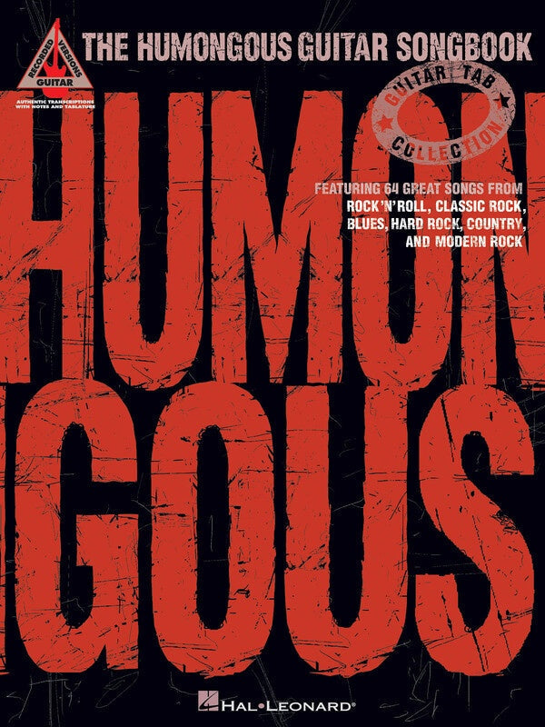 The Humongous Guitar Songbook Guitar Recorded Versions Softcover Tab