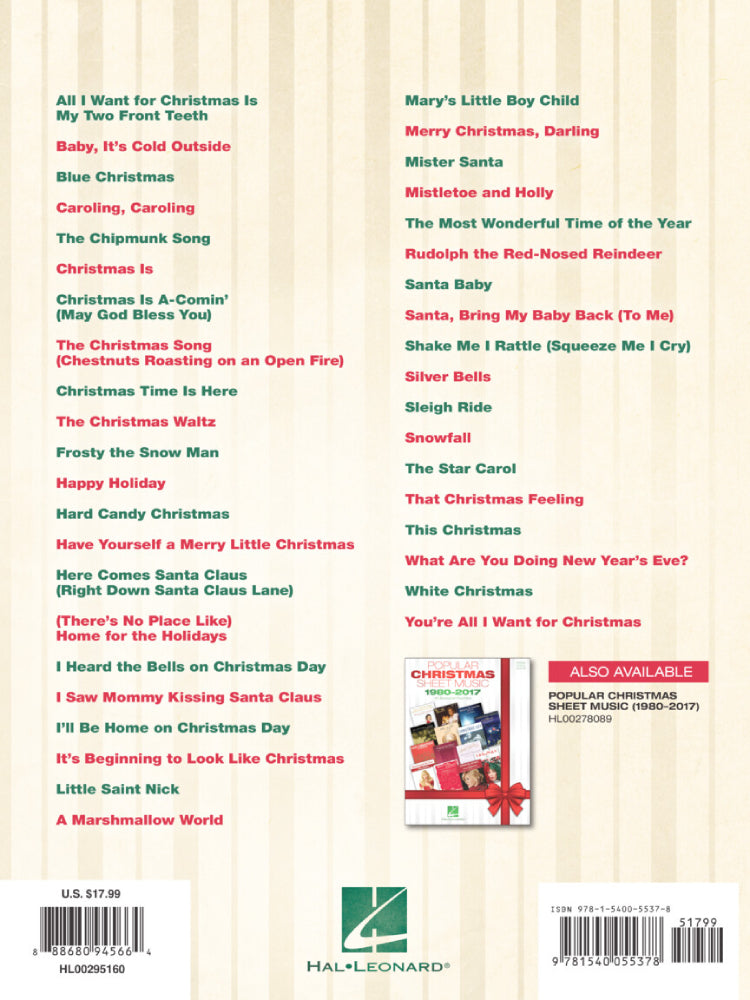 Popular Christmas Sheet Music 1940-1979 PVG