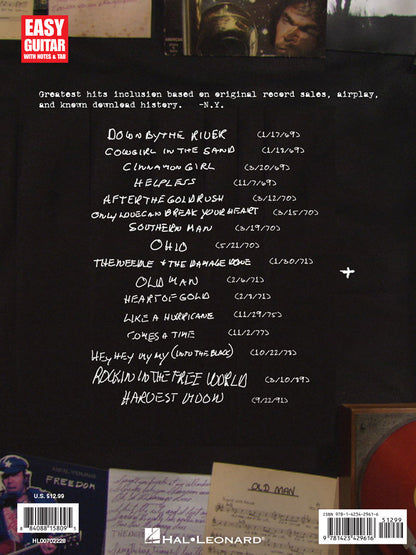 Neil Young Greatest Hits Easy Guitar Notes And Tab