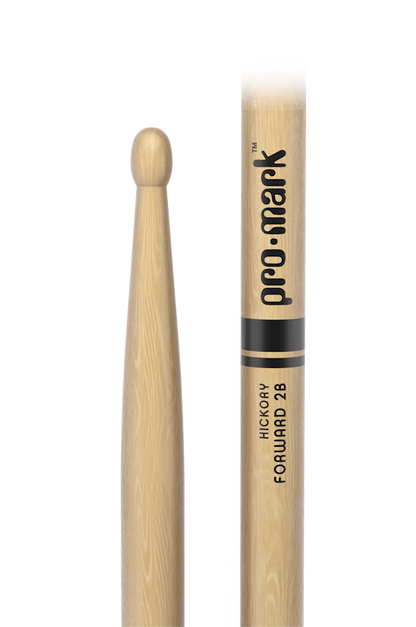 Promark Forward 2B Lacquered Hickory Wood Tip Drumsticks