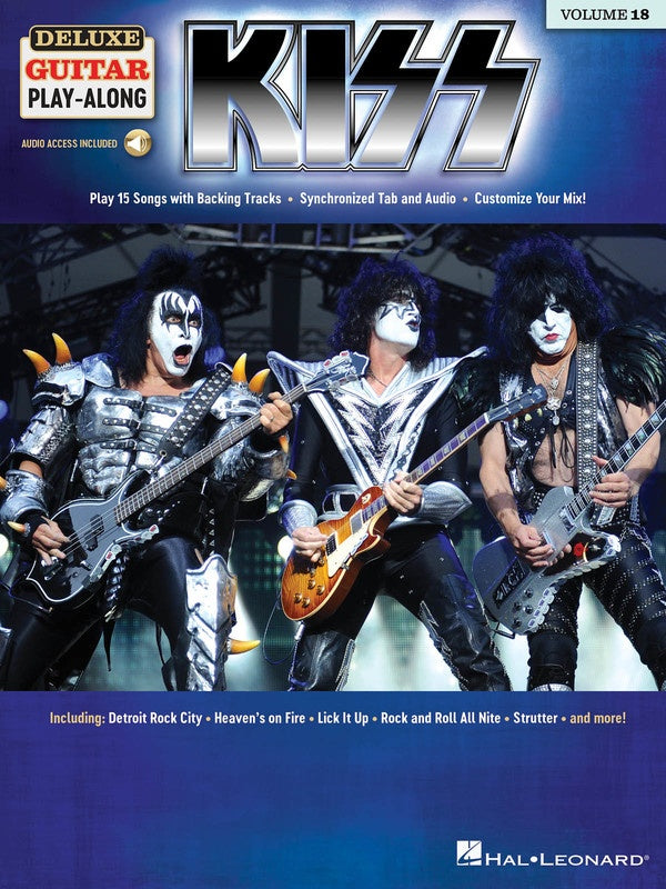 Kiss Deluxe Guitar Playalong Volume 18 BK/OLA