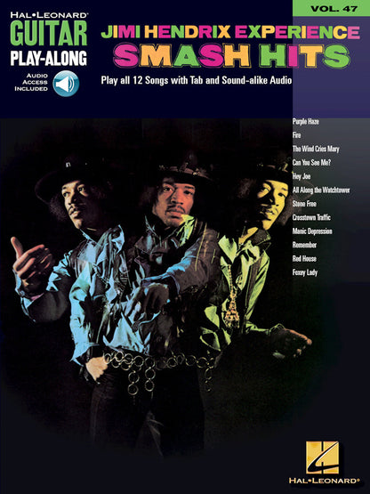 Jimi Hendrix Experience Smash Hits Guitar Playalong Volume 47