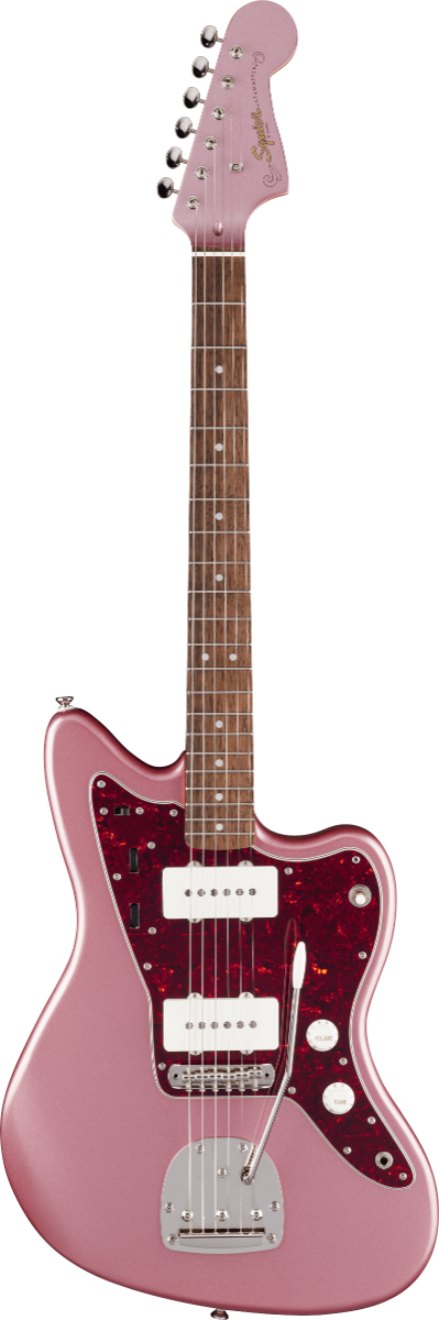 Squier FSR Classic Vibe '60s Jazzmaster, Laurel Fingerboard, Tortoiseshell Pickguard, Matching Headstock in Burgundy Mist Metallic