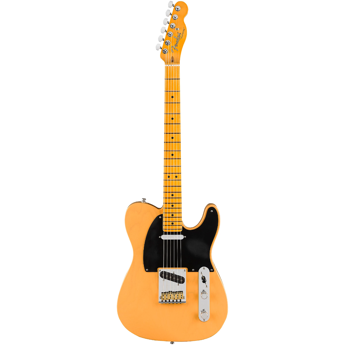 Fender American Ultra Luxe Vintage '50s Telecaster Electric Guitar, Maple Fingerboard in Butterscotch Blonde