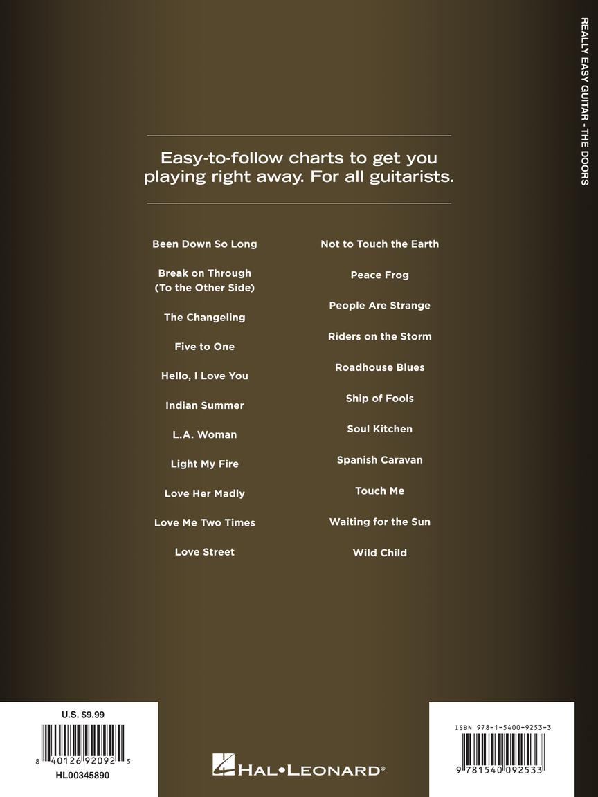 The Doors Really Easy Guitar Series 22 Songs with Chords Lyrics & Basic Tab