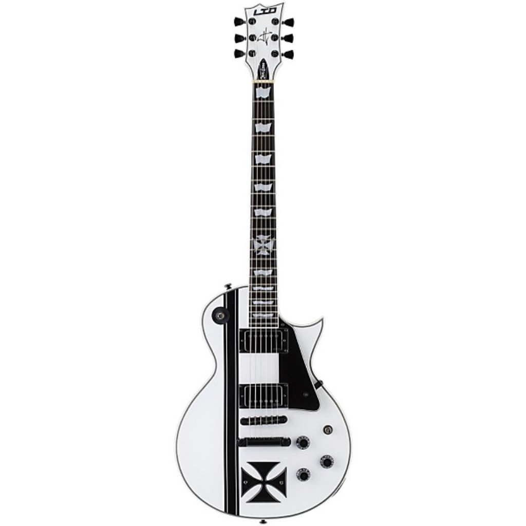 ESP LTD James Hetfield Signature Iron Cross Electric Guitar in Snow White
