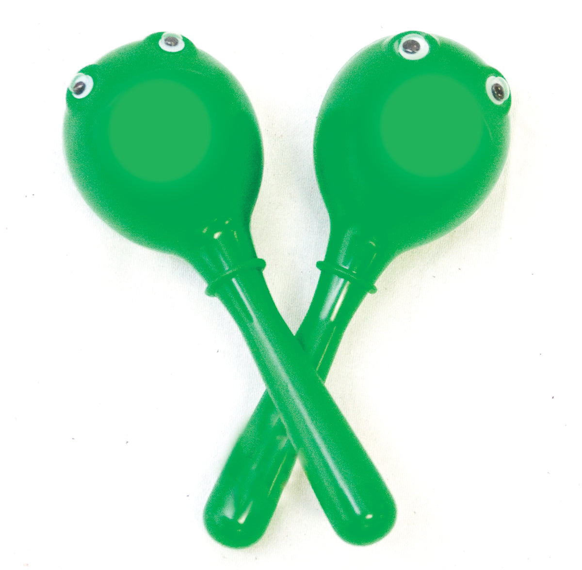 Mano Percussion Plastic Frog Maracas in Green Pair