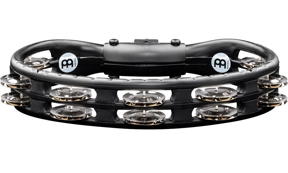 Meinl Percussion TMT2BK Tradotional Mountable ABS Series Mountable Molded ABS Tambourine Nickel Plated Steel Jingles in Black