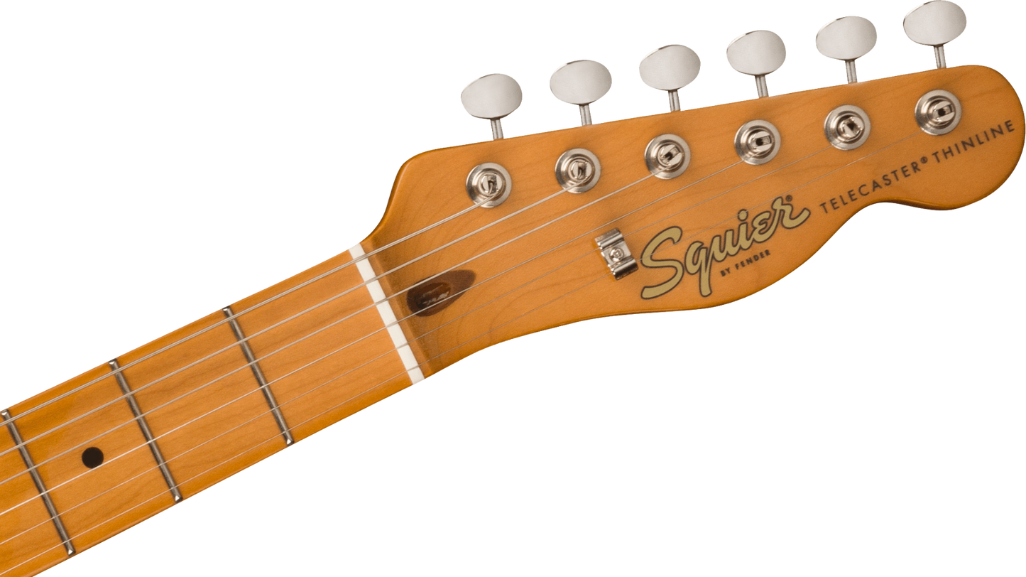 Squier FSR Classic Vibe '60s Telecaster Thinline, Maple Fingerboard, Gold Anodized Pickguard in Sonic Blue