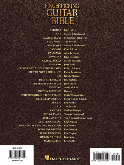 Fingerpicking Guitar Bible Guitar Recorded Version Softcover Tab