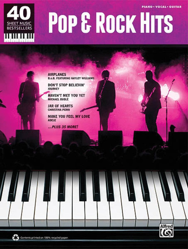 Pop & Rock Hits 40 Sheet Music Bestsellers PVG