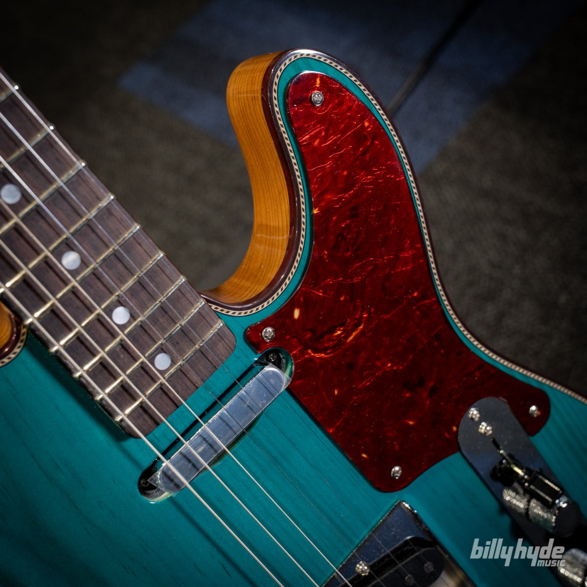 Fender Custom Shop Limited Edition Knotty Tele NOS Electric Guitar in Aged Teal Green Transparent