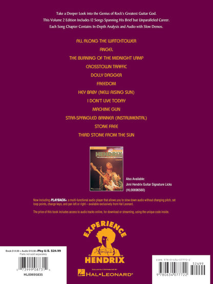 Jimi Hendrix Volume 2 Signature Licks Bk/Cd
