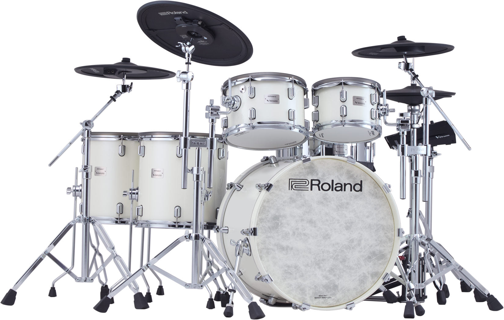 Roland VAD716 V-Drums Acoustic Design Kit in Pearl White