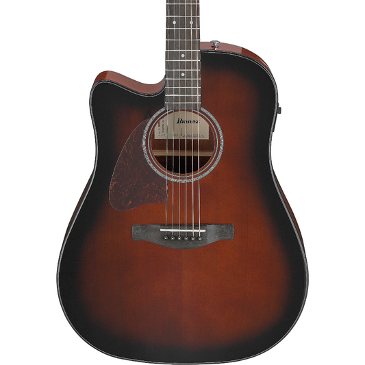 Ibanez AAD51LCE Left Handed Acoustic Guitar in Dark Violin Sunburst High Gloss