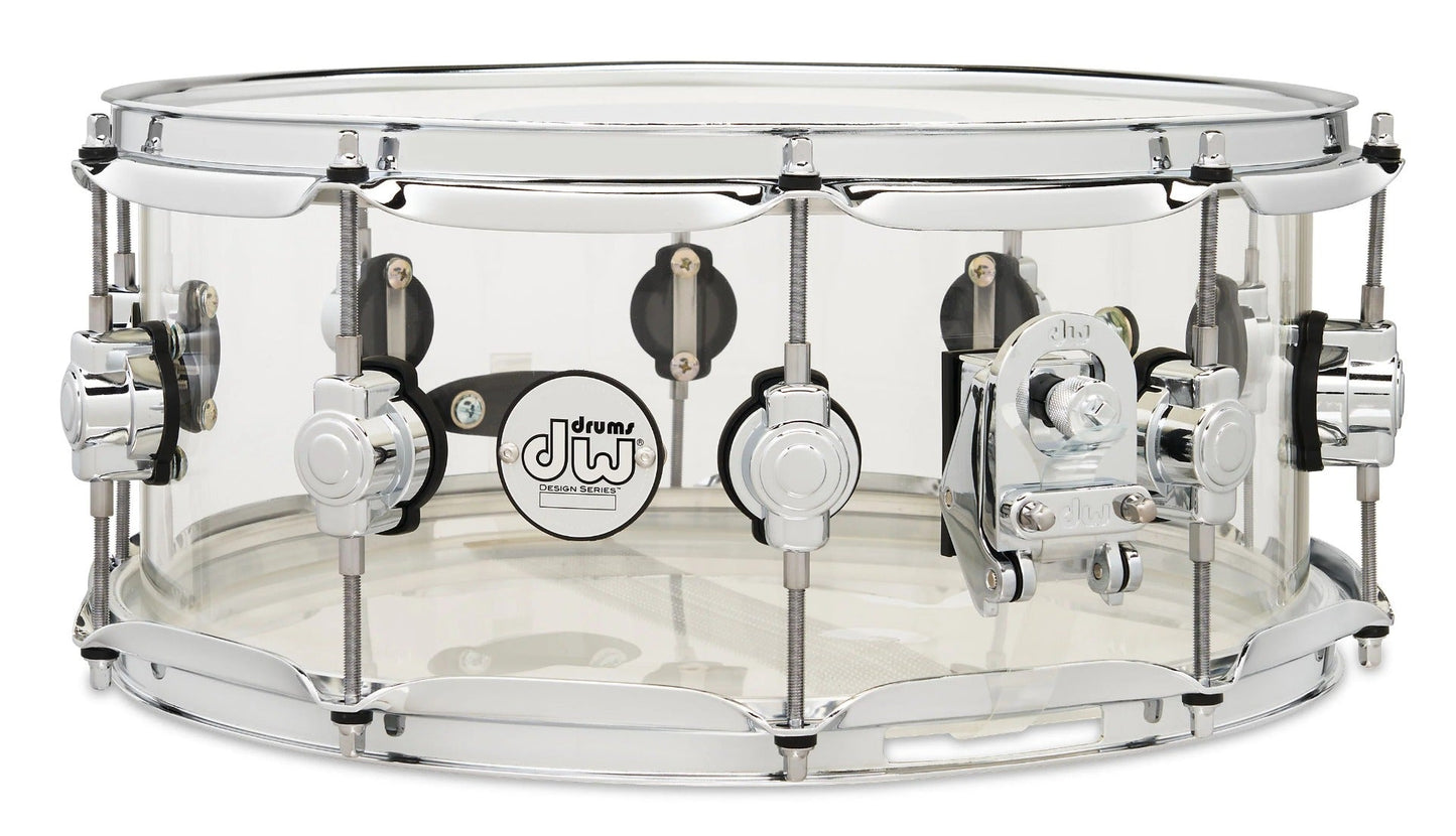 DW Design 5.5" x 14" Clear Acrylic Snare Drum