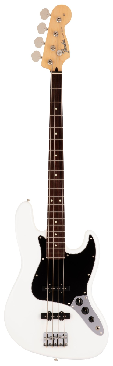 Fender Made in Japan Hybrid II Jazz Bass, Rosewood Fingerboard in Arctic White