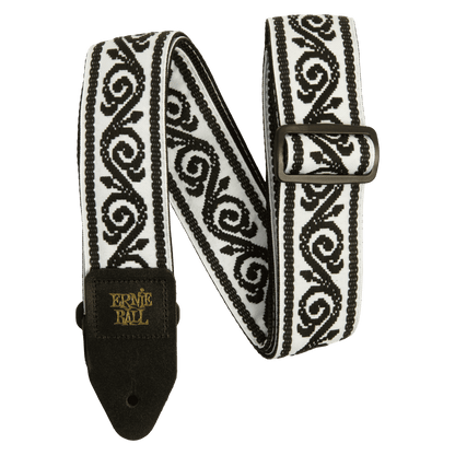 Ernie Ball Classis Jacquard Guitar Or Bass Strap in Black Vine