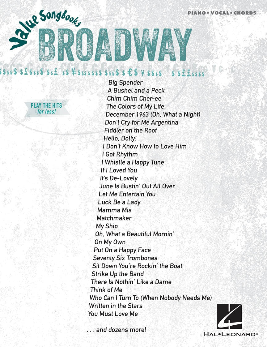 Value Songbooks Broadway PVG