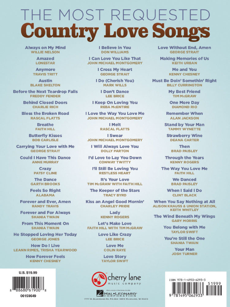 The Most Requested Country Love Songs PVG
