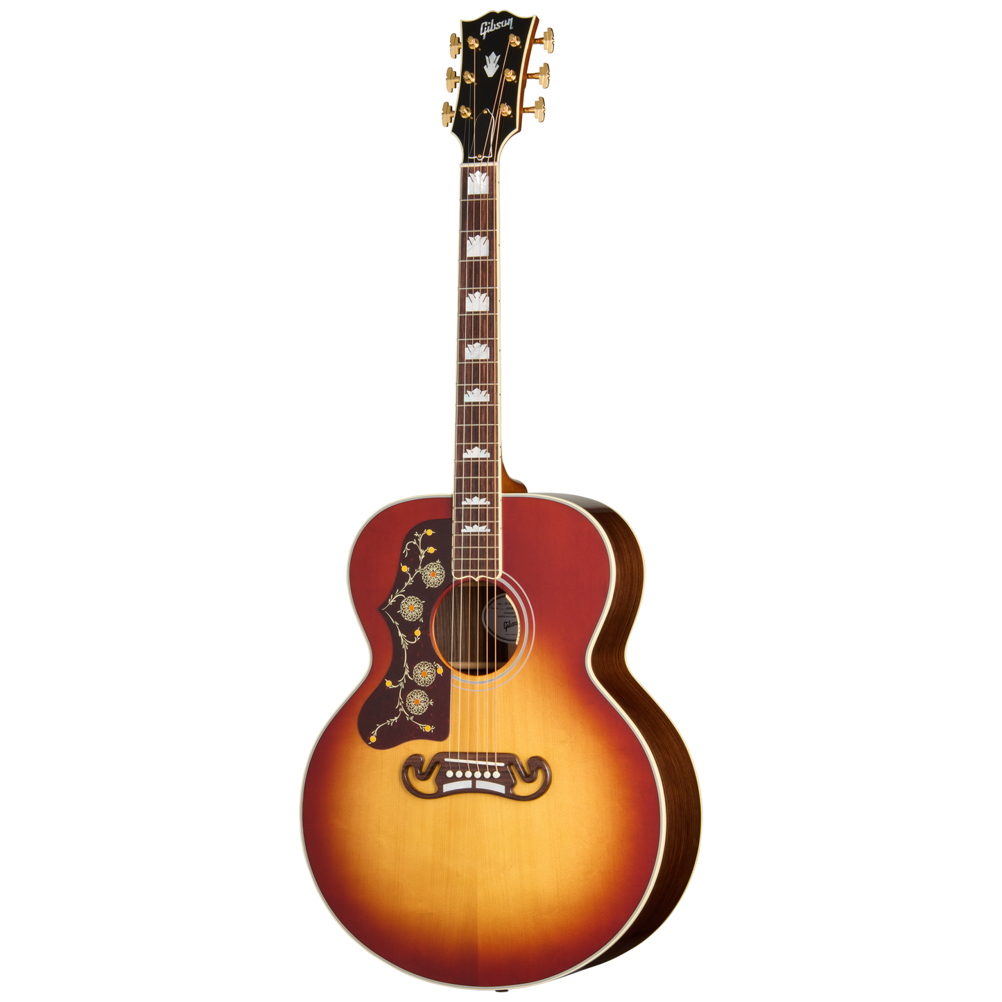 Gibson SJ-200 Standard Rosewood Left Handed Acoustic Electric Guitar in Rosewood Burst