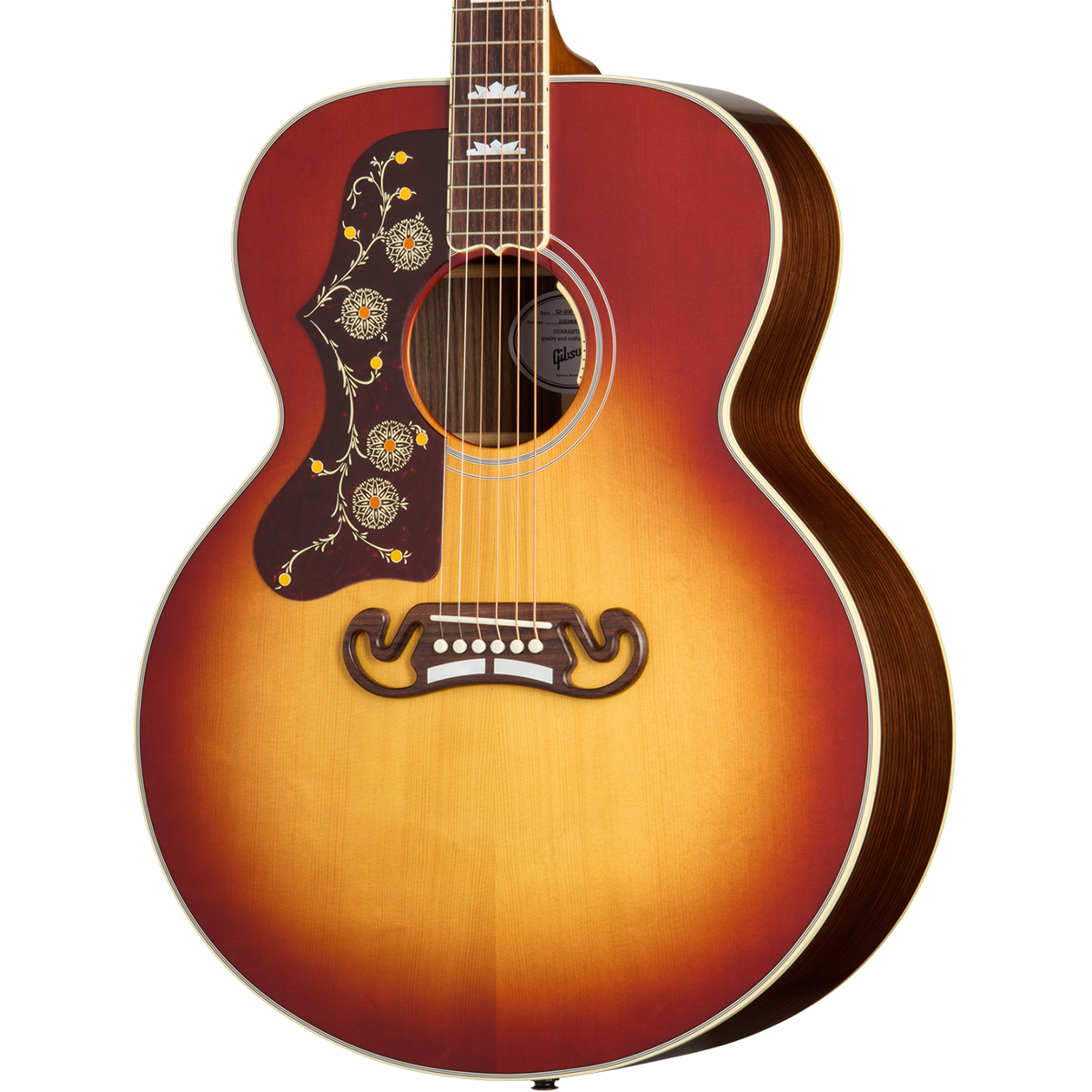 Gibson SJ-200 Standard Rosewood Left Handed Acoustic Electric Guitar in Rosewood Burst