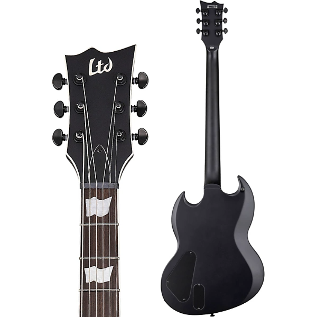 ESP LTD Viper 400 Baritone Electric Guitar in Black Satin